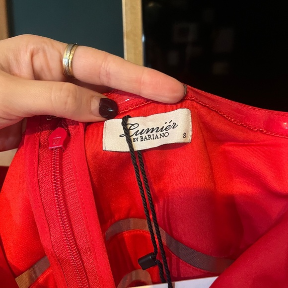 NWT Lumier by Bariano Red Mini Dress Size: Small - Picture 8 of 9